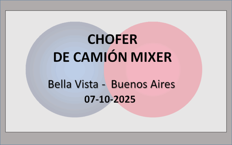 Chofer de Camión Mixer