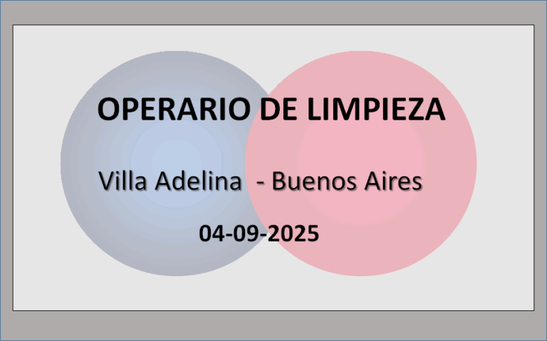 Operario de Limpieza