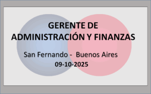 Gerente de Administración y Finanzas