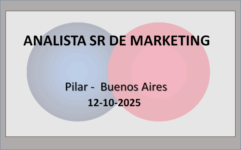 Analista Sr de Marketing