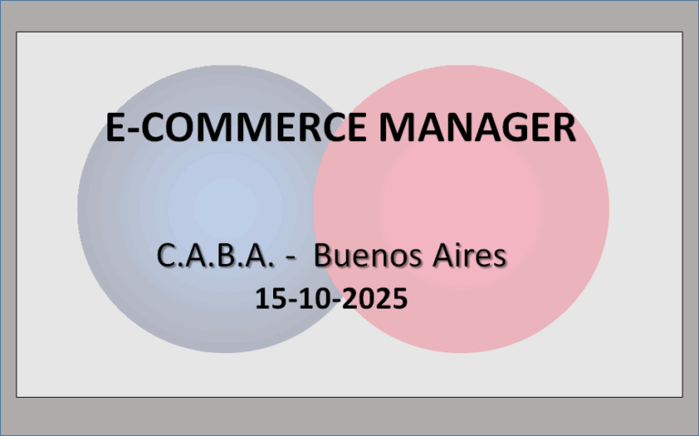 E-commerce Manager