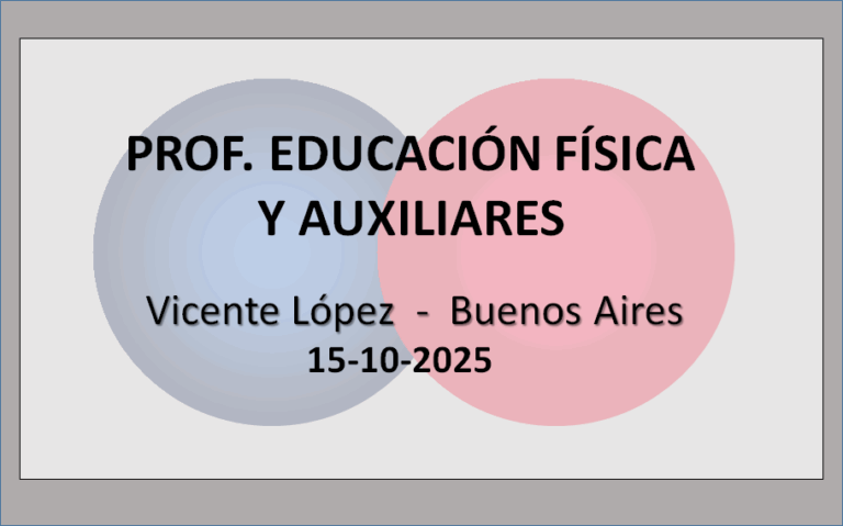 Profesores de Educación Física y Auxiliares