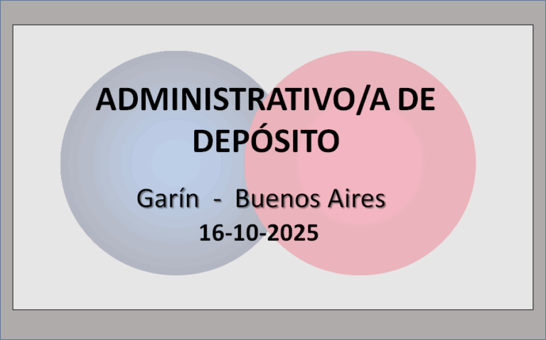 Administrativo/a de depósito