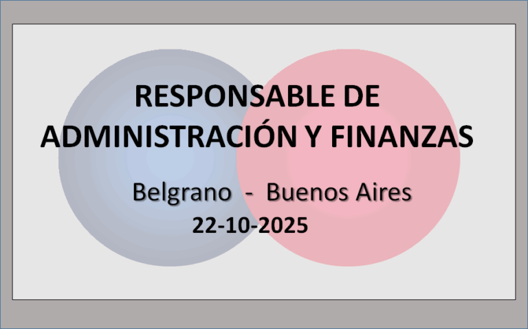 Responsable de Administración y Finanzas