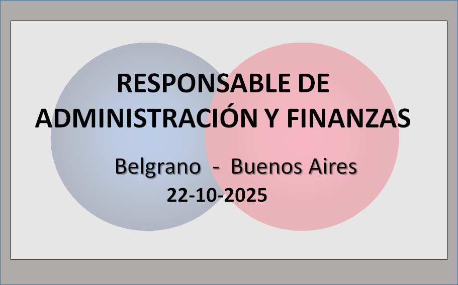Responsable de Administración y Finanzas