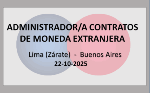 Administrador/a de Contratos de Moneda Extranjera