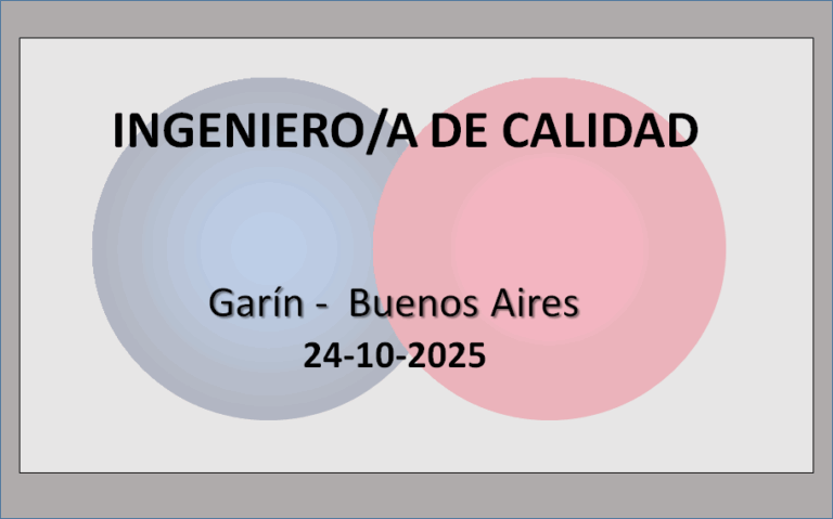 Ingeniero/a de Calidad