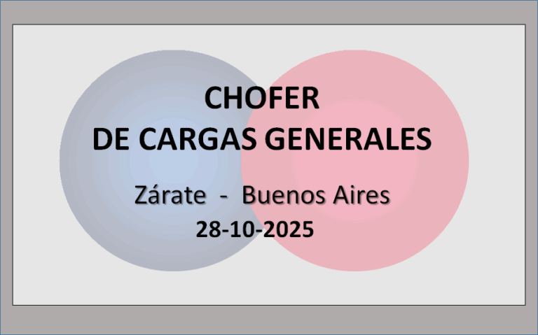 Chofer de Cargas Generales