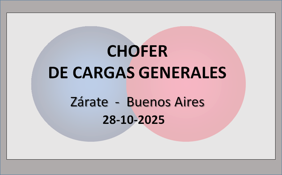 Chofer de Cargas Generales