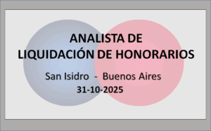 Analista de Liquidación de Honorarios