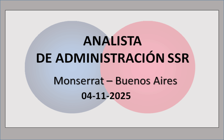 Analista de Administración Semi Senior