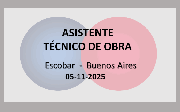Coordinador de Contratistas / Asistente Técnico de Obra