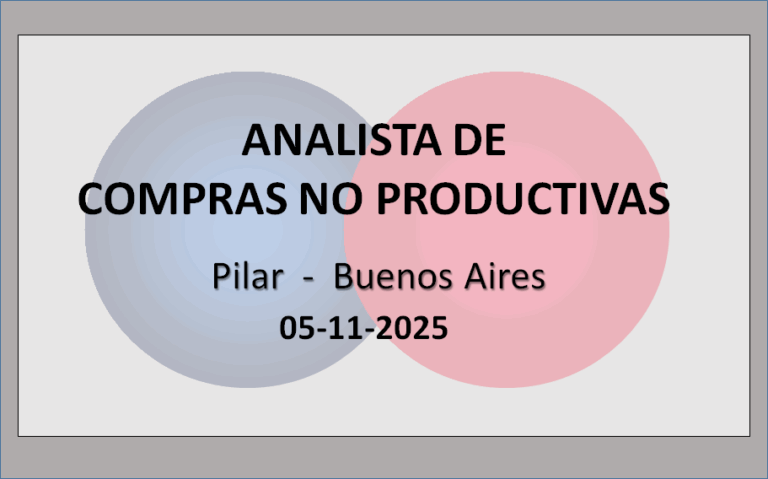Analista de compras no productivas