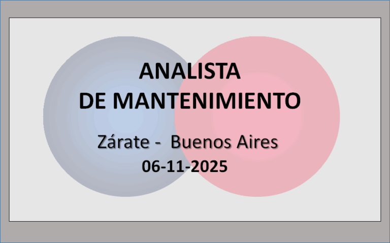 Analista de Mantenimiento
