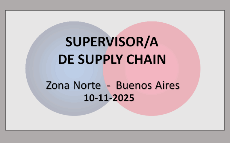 Supervisor/a de Almacenamiento/ Logística e Inventarios