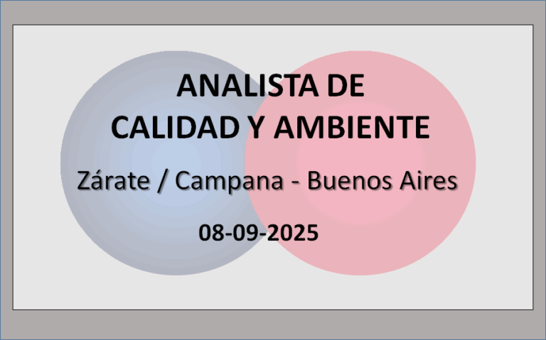 Analista de Calidad y Ambiente
