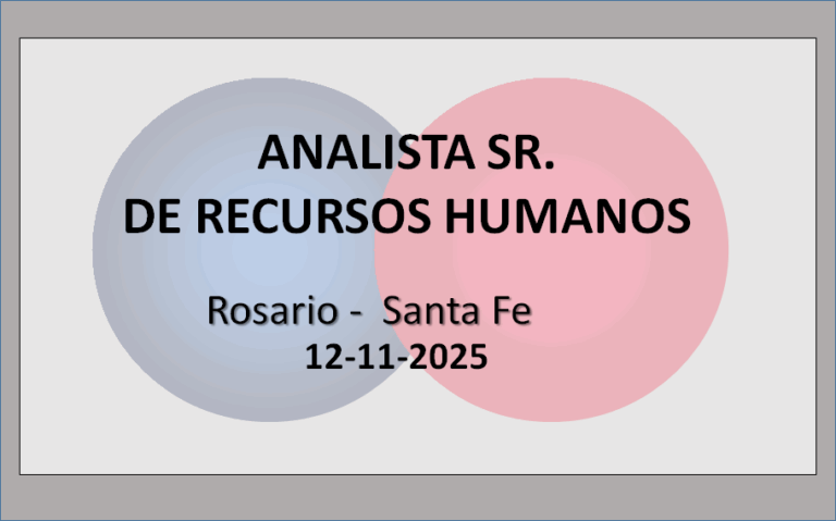 Analista Sr. de Recursos Humanos