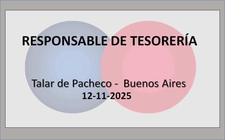Responsable de Tesorería