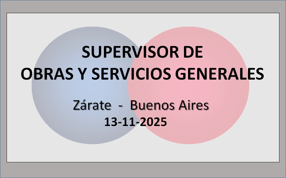 Supervisor de Obras y Servicios Generales