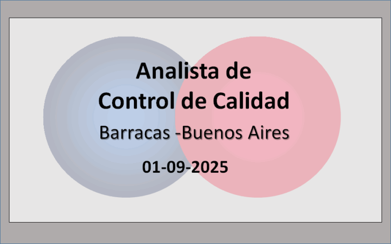 Analista de Control de Calidad