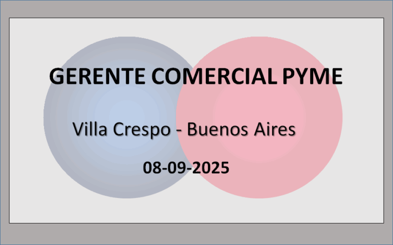 Gerente Comercial PYME