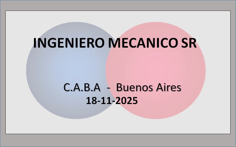 Ingeniero Mecánico Sr