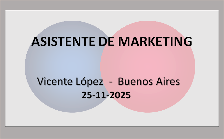 Asistente de Marketing.