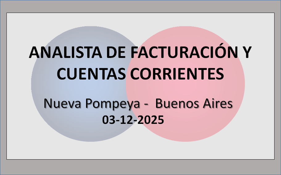 Analista de Facturación y Cuentas Corrientes