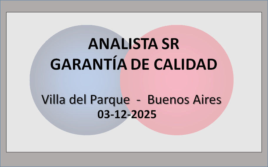 Analista Senior para el sector de Garantía de Calidad