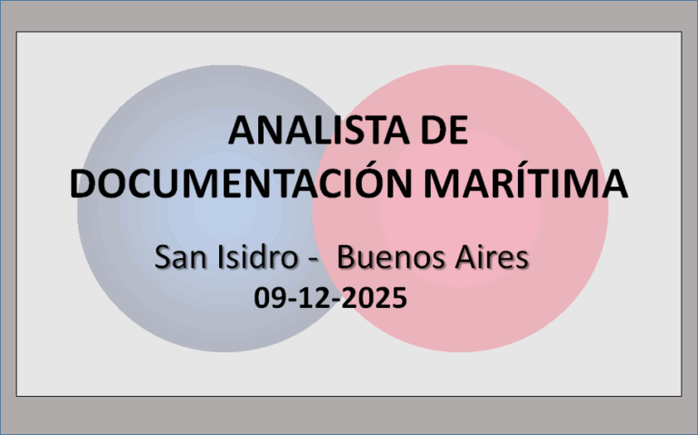 Analista de Documentación Marítima