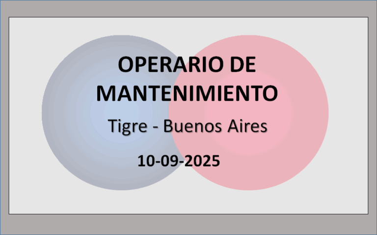Operario de Mantenimiento