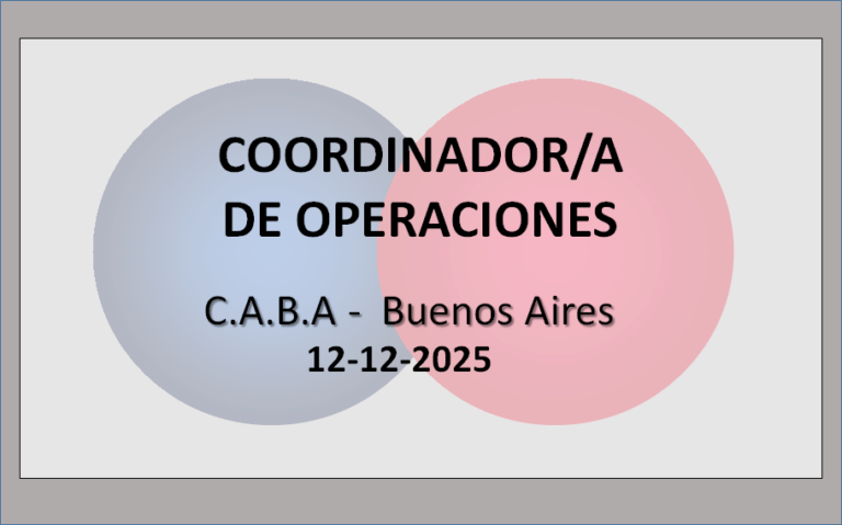 Coordinador/a de Operaciones