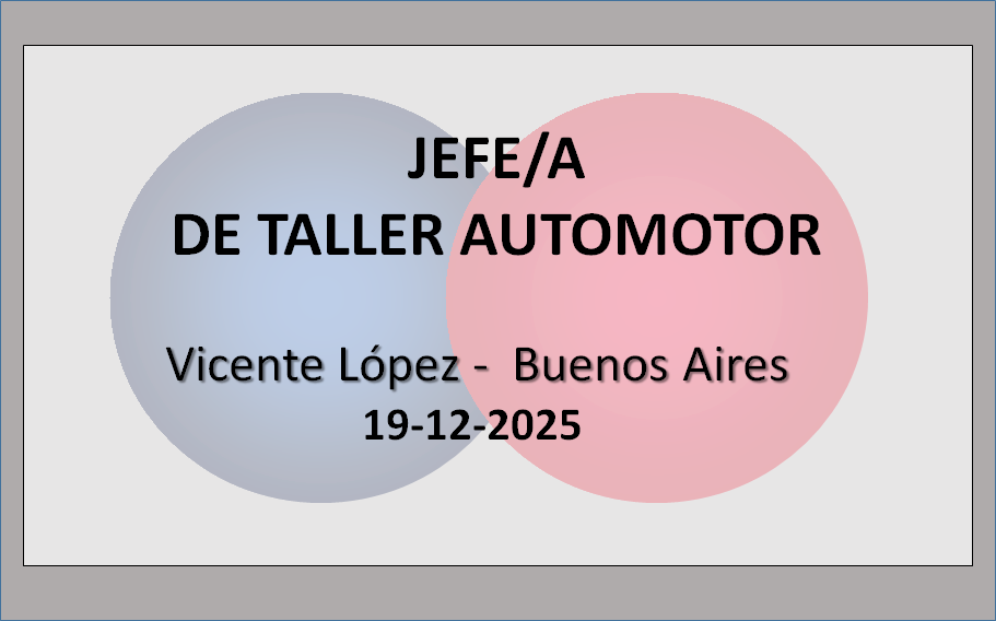 Jefe/a de Taller Automotor