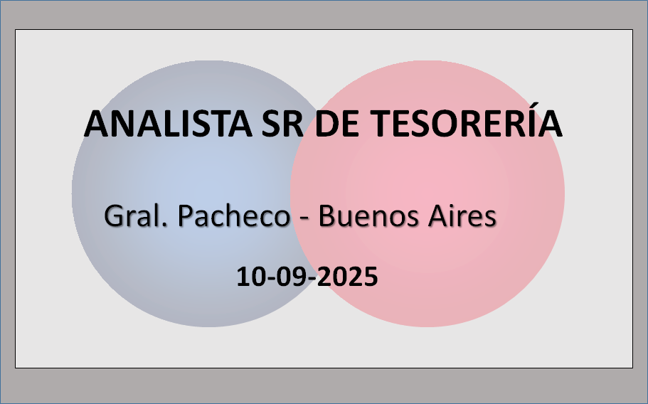 Analista Sr de tesorería