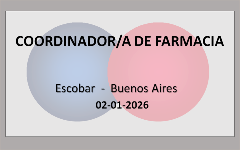 Coordinador/a de Farmacia 3 - OL Group Coordinador/a de Farmacia