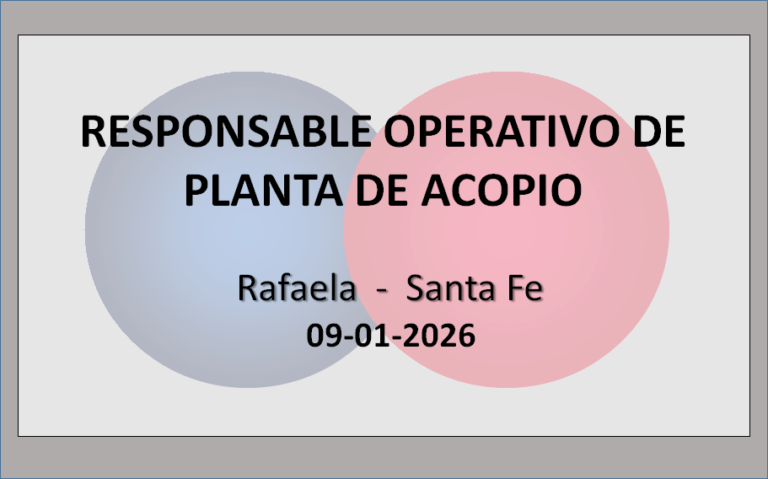 Responsable Operativo de Planta de Acopio 3 - OL Group Responsable Operativo de Planta de Acopio
