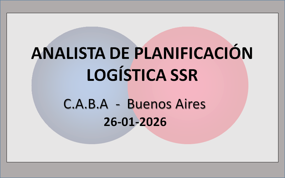 Analista de Planificación Logística Ssr