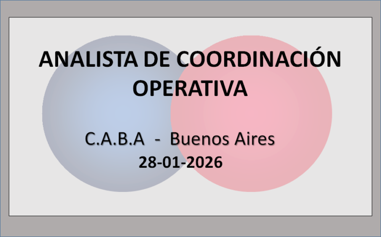 Analista de Coordinación Operativa 6 - OL Group Analista de Coordinación Operativa