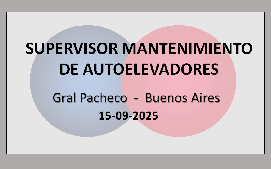 Supervisor de Mantenimiento de Autoelevadores