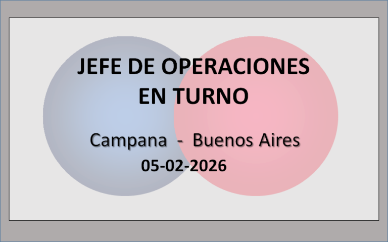 Jefe de Operaciones en Turno