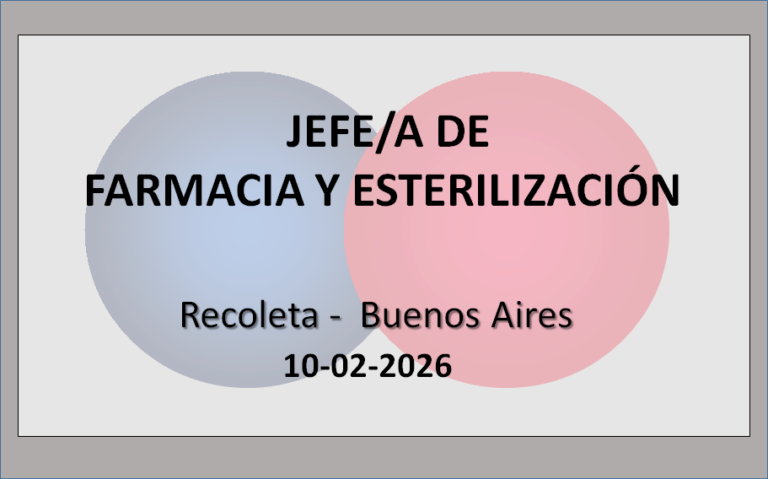 Jefe/a de Farmacia y Esterilización