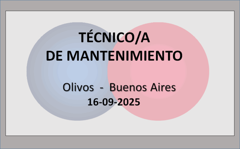 Técnico/a de Mantenimiento