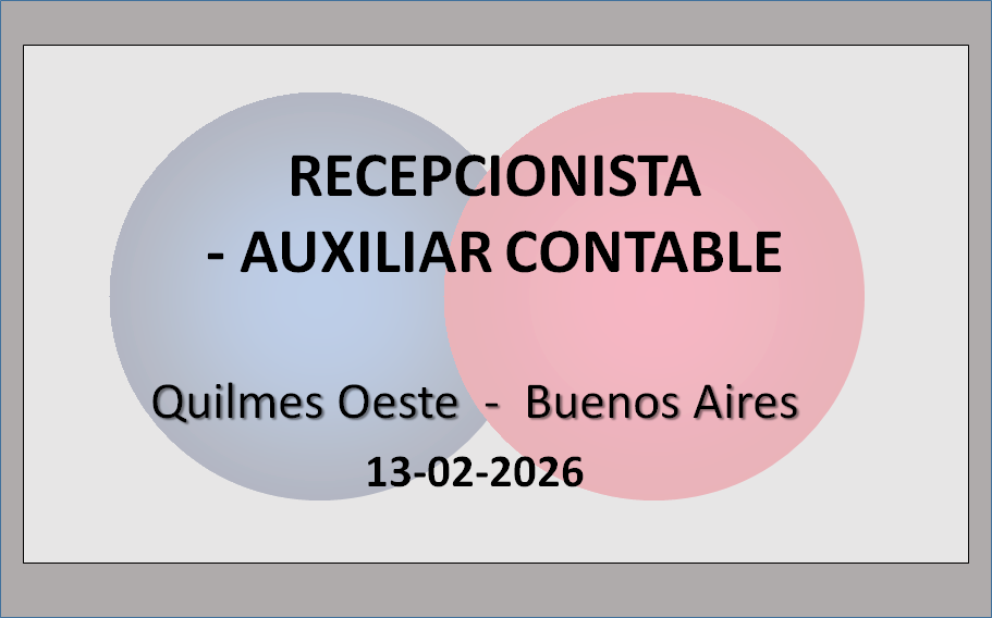 Recepcionista - Auxiliar Contable