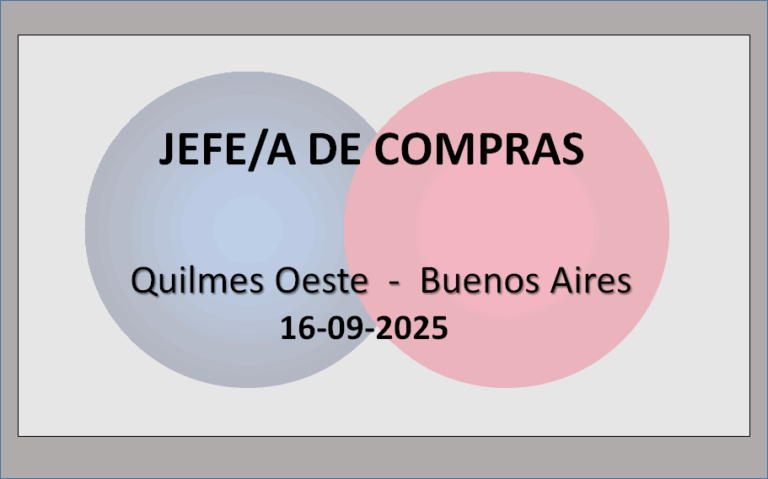 Jefe/a de Compras