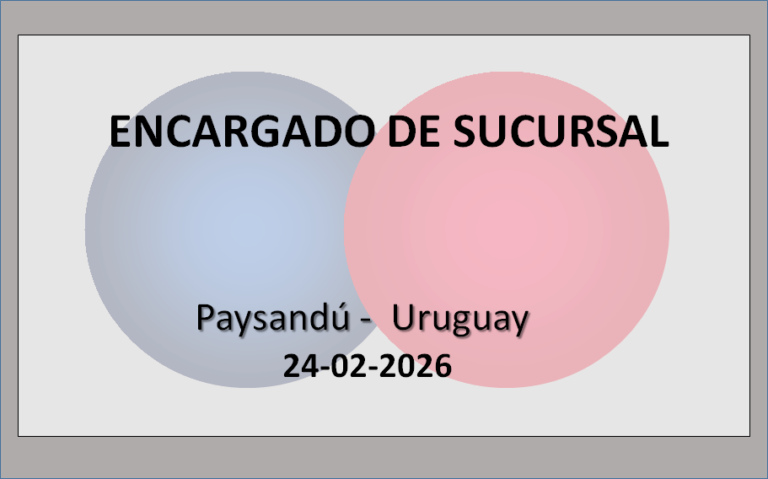 Encargado de Sucursal 1 - OL Group Encargado de Sucursal