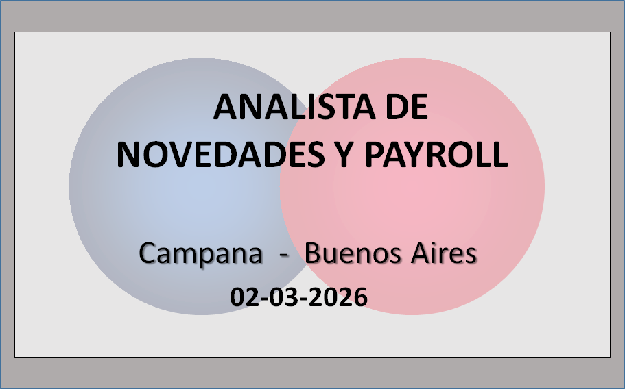 Analista de Novedades y Payroll