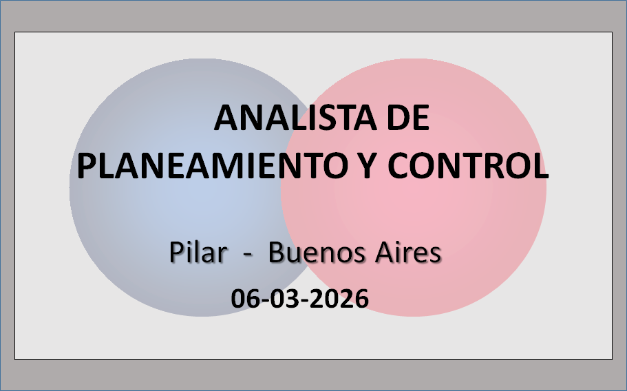 Analista de Planeamiento y Control