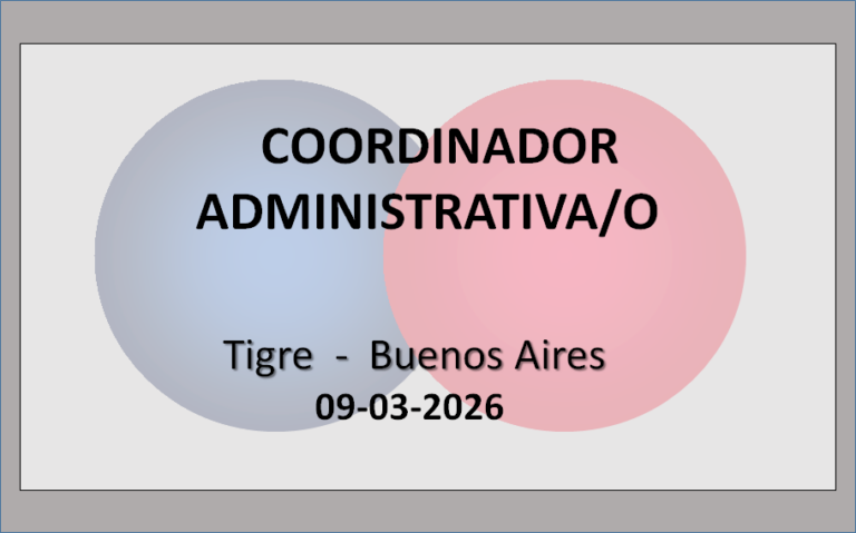 Coordinador Administrativa/o
