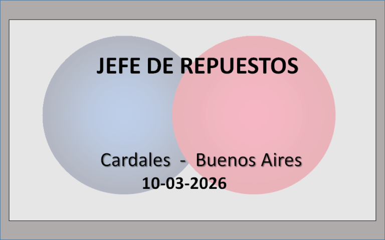 Jefe de Repuestos
