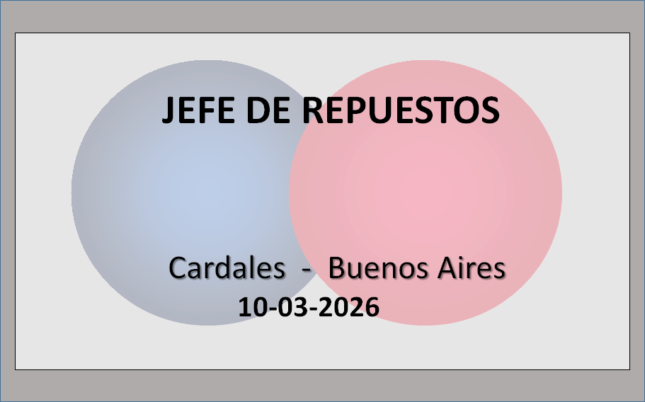 Jefe de Repuestos